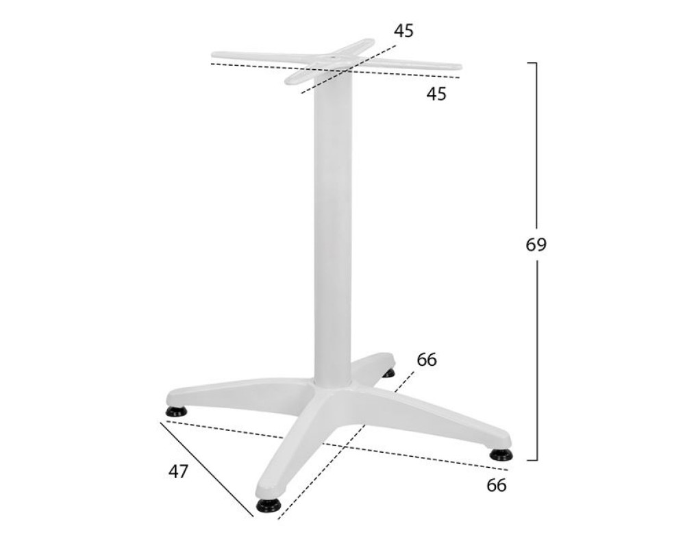 Основа за маса 4802 в бял цвят - За заведения и ресторанти
