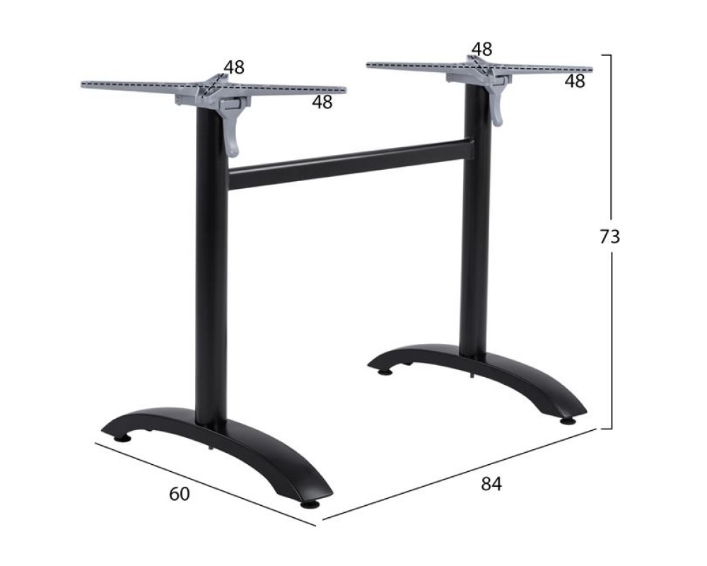 Основа за маса 6801 в черен цвят - За заведения и ресторанти