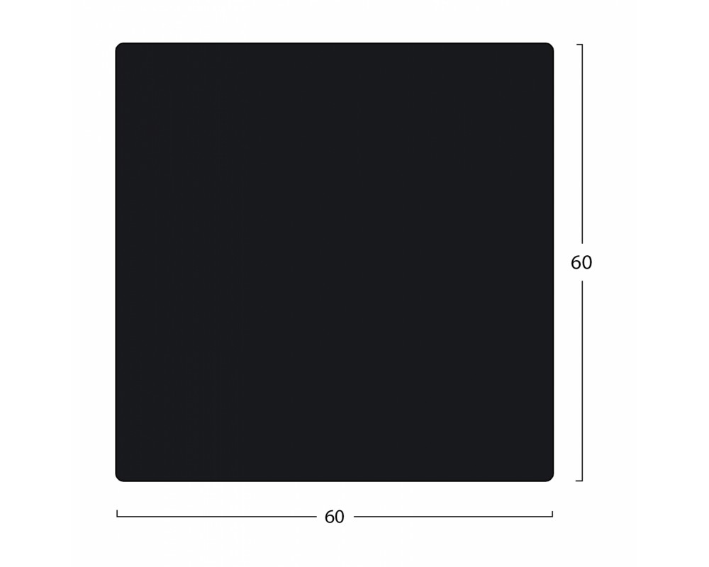 HPL плот 60X60, черен мат - HPL плот 60X60, черен мат -
