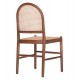 CHAIR BEECH WOOD IN WALNUT-RATTAN BEIGE HM9407.04 43x50x87H cm. - CHAIR BEECH WOOD IN WALNUT-RATTAN BEIGE HM9407.04 43x50x87H cm. -