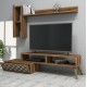 Тв шкаф от ПДЧ 9502 орех и крем 150x37.2x37.8Hcm. - ТВ Шкафове