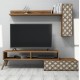 Тв шкаф от ПДЧ 9502 орех и крем 150x37.2x37.8Hcm. - ТВ Шкафове