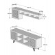 TV FURNITURE SET HM9513.03 MELAMINE IN WALNUT AND WHITE 160x35x56.2Hcm. ТВ шкаф 1303 - орех/бял - ТВ Шкафове