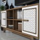 TV FURNITURE SET HM9513.03 MELAMINE IN WALNUT AND WHITE 160x35x56.2Hcm. ТВ шкаф 1303 - орех/бял - ТВ Шкафове