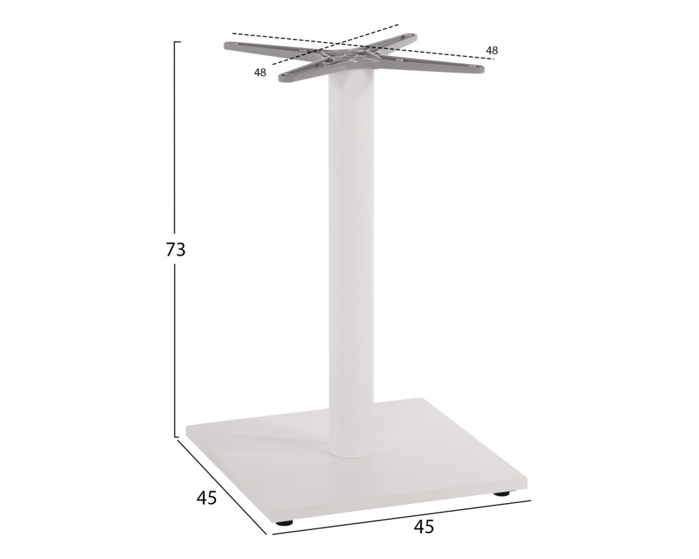 Алуминиева стойка за маса 7520 - бяла - Плотове за маси