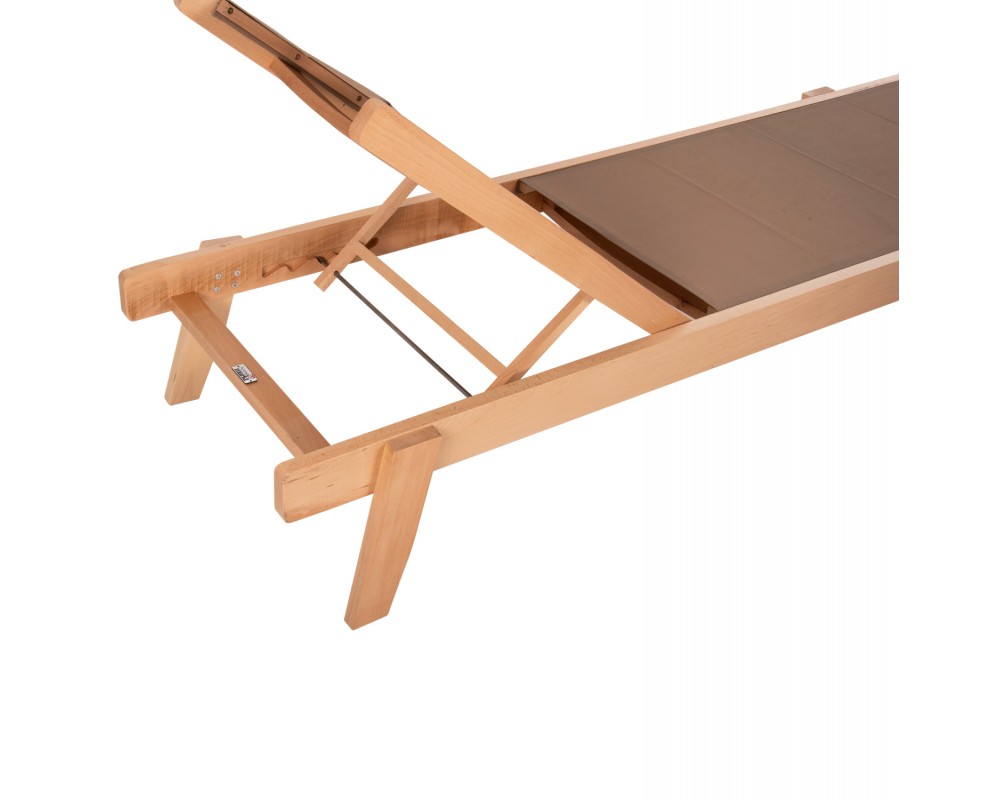 Дървен плажен шезлонг 5605 с размери - 200x61-66x31-91Hcm - Шезлонги Дървен плажен шезлонг 5605 с размери - 200x61-66x31-91Hcm - Шезлонги