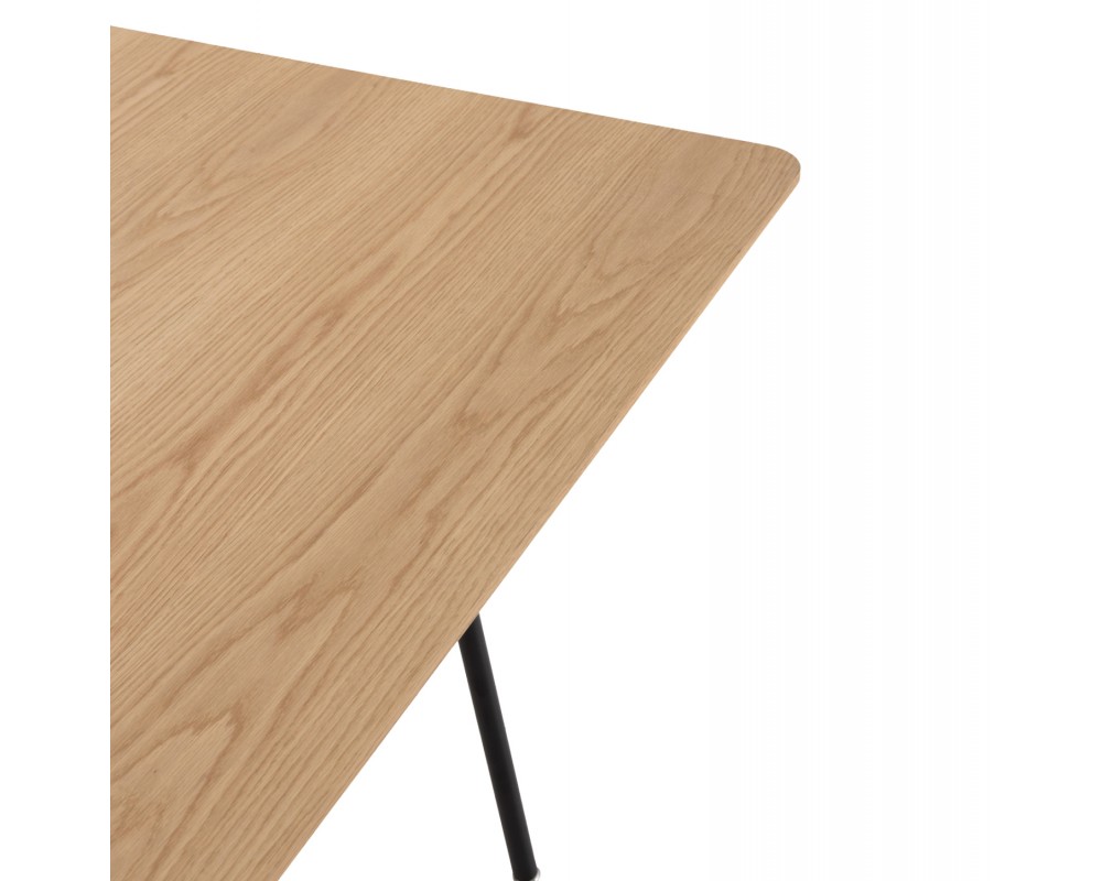 Трапезна маса с метални крака 1401 в цвят дъб 120x120x75Hcm. - Трапезни маси