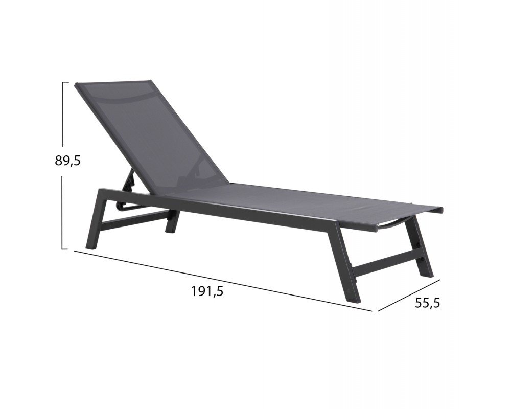 Алуминиев плажен шезлонг 5903 с размери 191,5x55,5x89,5Hcm. - Шезлонги