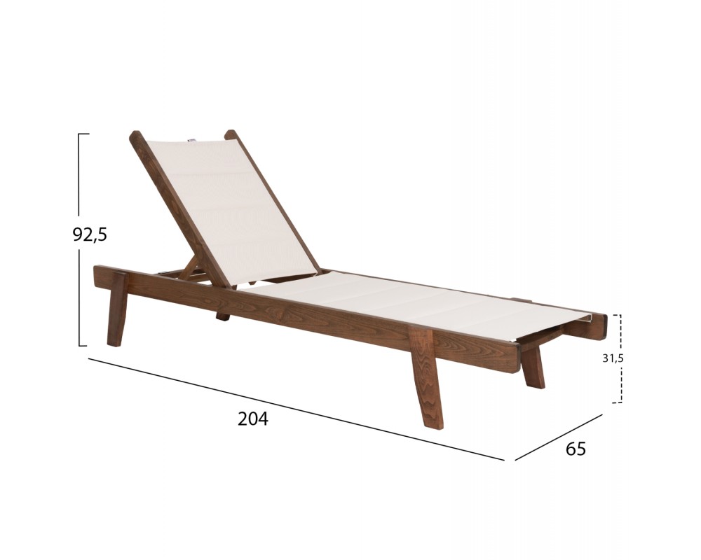 Дървен плажен шезлонг 1001 - 204x65x92,5Hcm. - Шезлонги Дървен плажен шезлонг 1001 - 204x65x92,5Hcm. - Шезлонги
