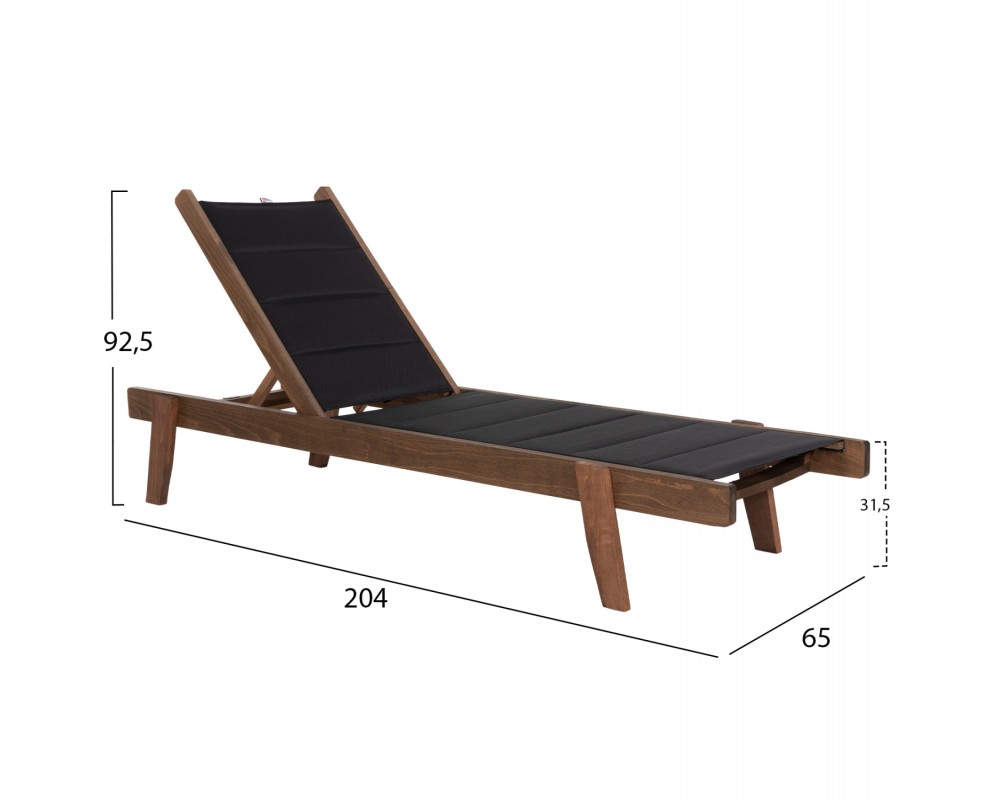 Дървен плажен шезлонг 8503 - 204x65x92,5Hcm. - Шезлонги Дървен плажен шезлонг 8503 - 204x65x92,5Hcm. - Шезлонги
