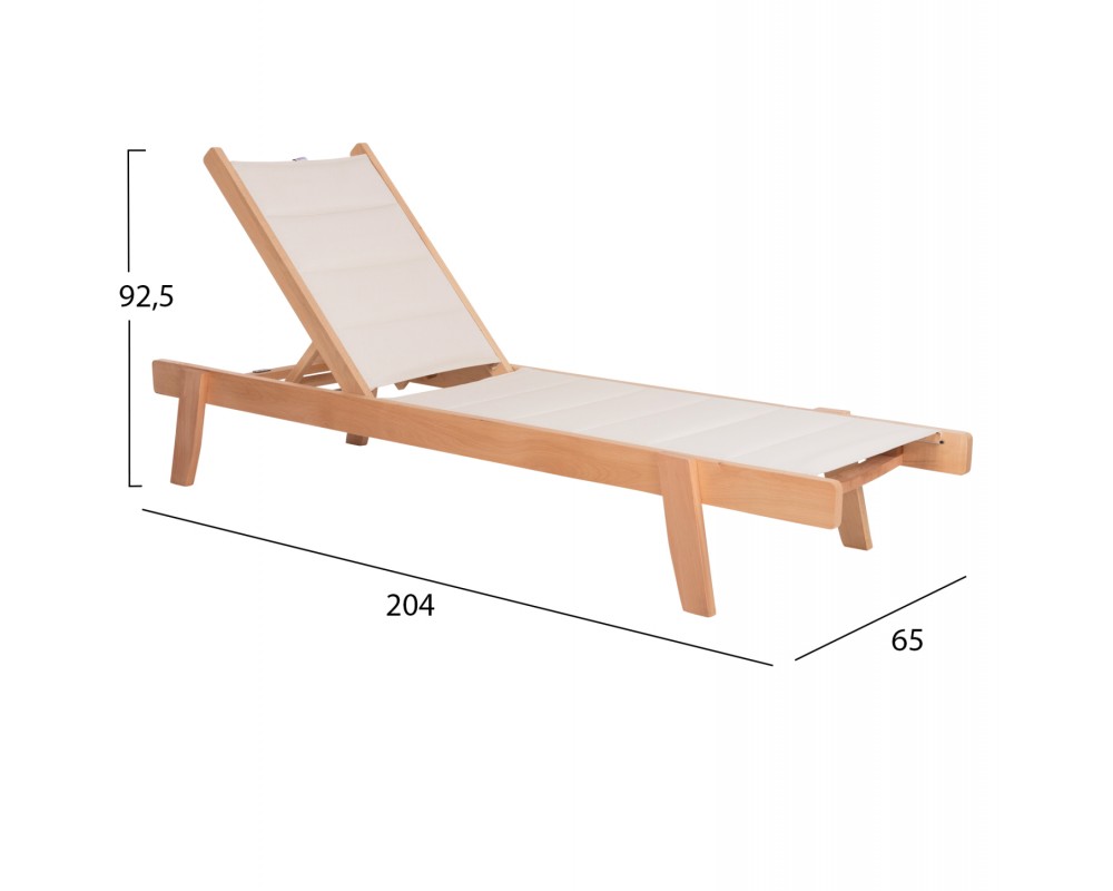 Дървен плажен шезлонг 5001 - 204x65x92,5Hcm. - Шезлонги Дървен плажен шезлонг 5001 - 204x65x92,5Hcm. - Шезлонги