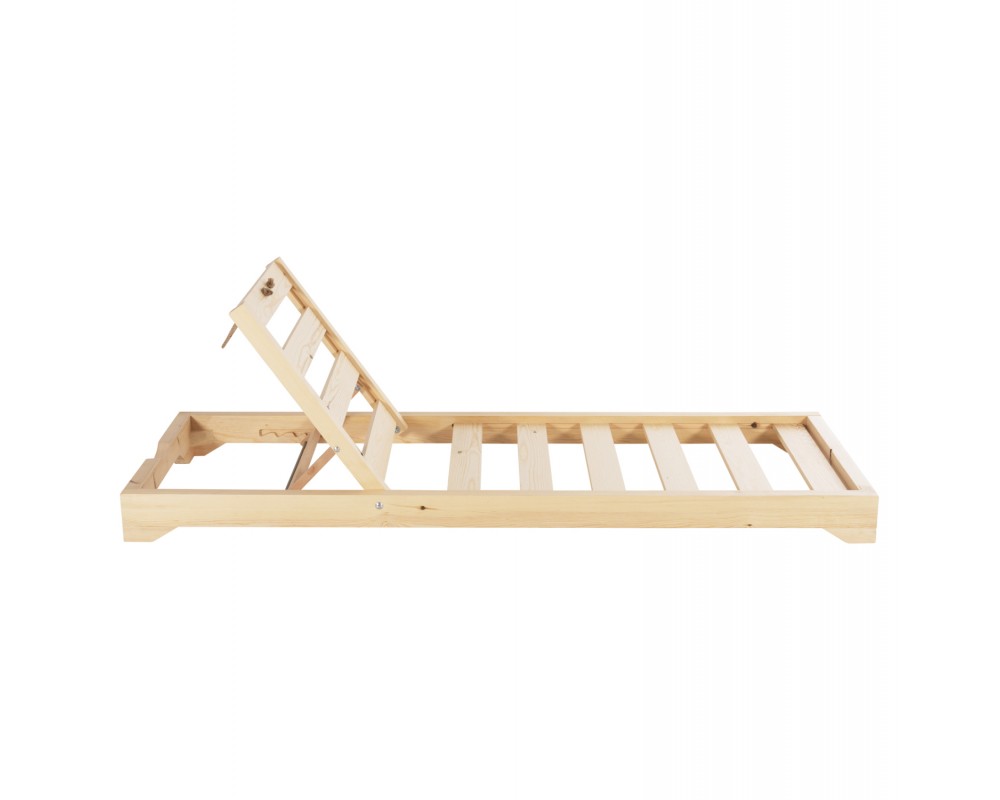 Дървен плажен шезлонг 1501 - 80x208x32-100Hcm. - Шезлонги
