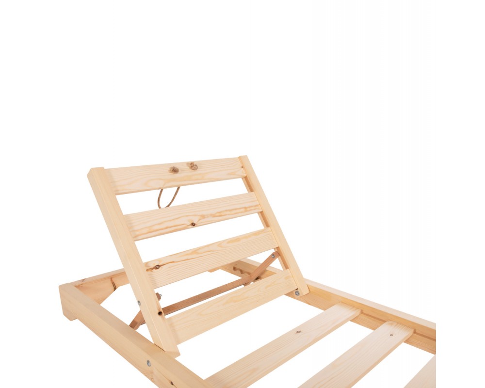Дървен плажен шезлонг 1501 - 80x208x32-100Hcm. - Шезлонги