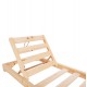 Дървен плажен шезлонг 1501 - 80x208x32-100Hcm. - Шезлонги
