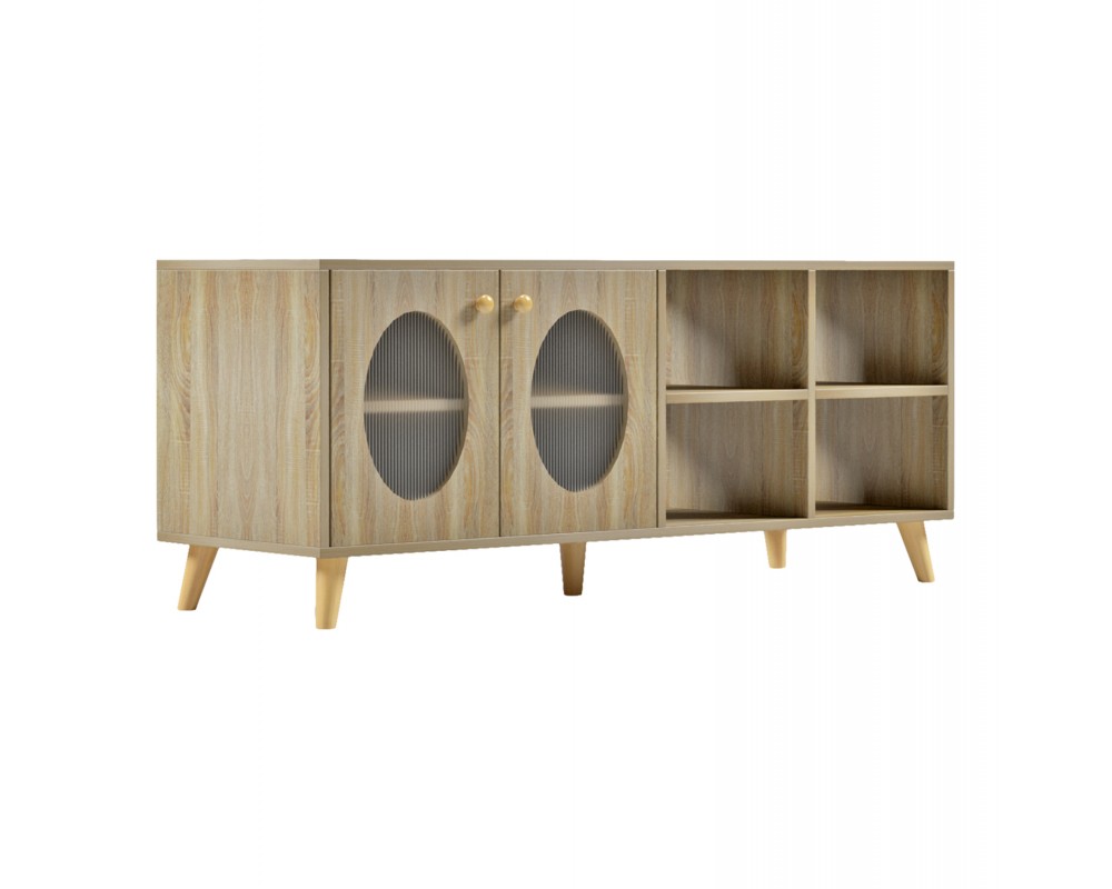 Тв шкаф 9879 от ПДЧ в цвят сонома 120x40x51Hcm. - ТВ Шкафове