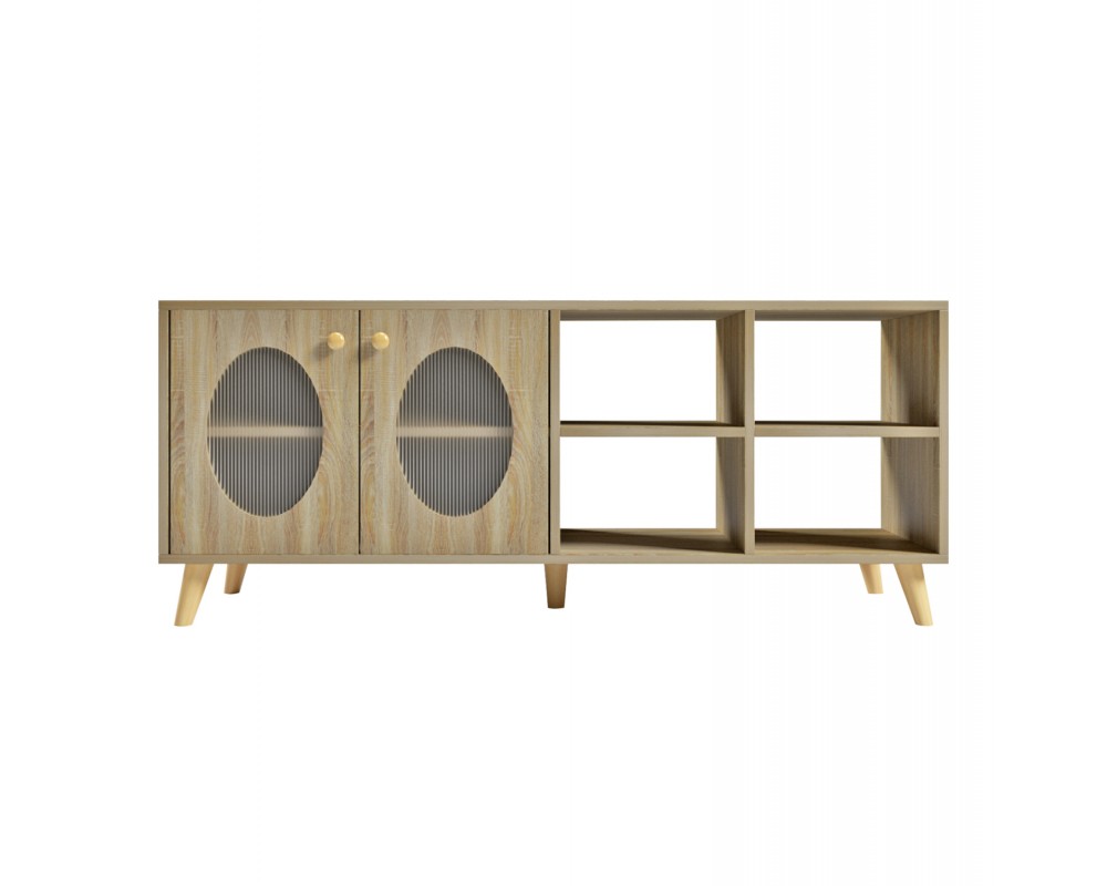 Тв шкаф 9879 от ПДЧ в цвят сонома 120x40x51Hcm. - ТВ Шкафове