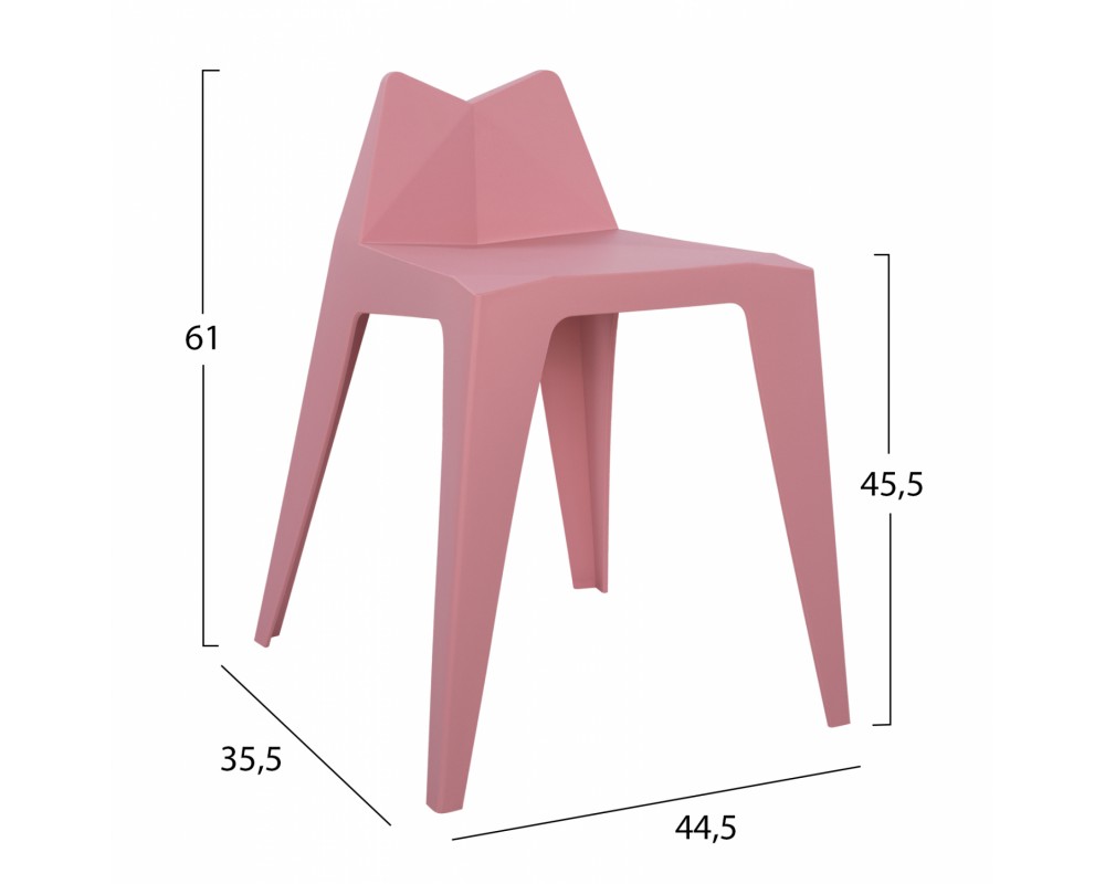Табуретка 8002 от полипропилен в розов цвят - Детски столове/маси