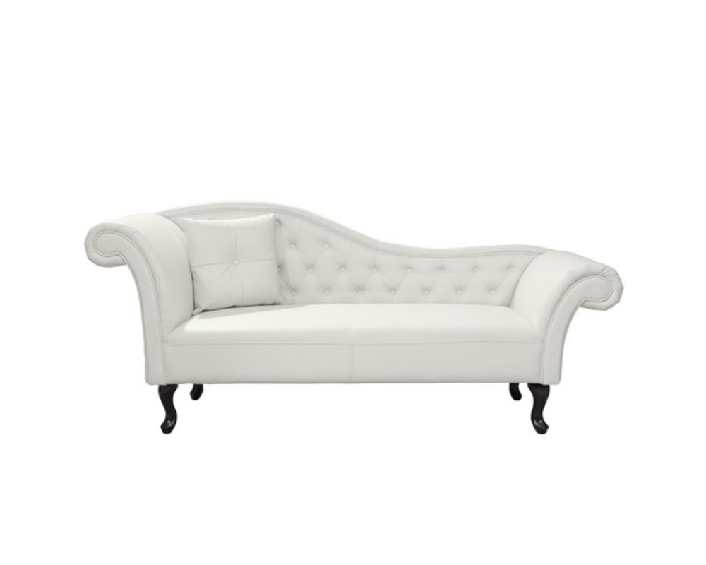 Канапе Chesterfield Niovi с ляв ъгъл 0702 в бял цвят - Дивани