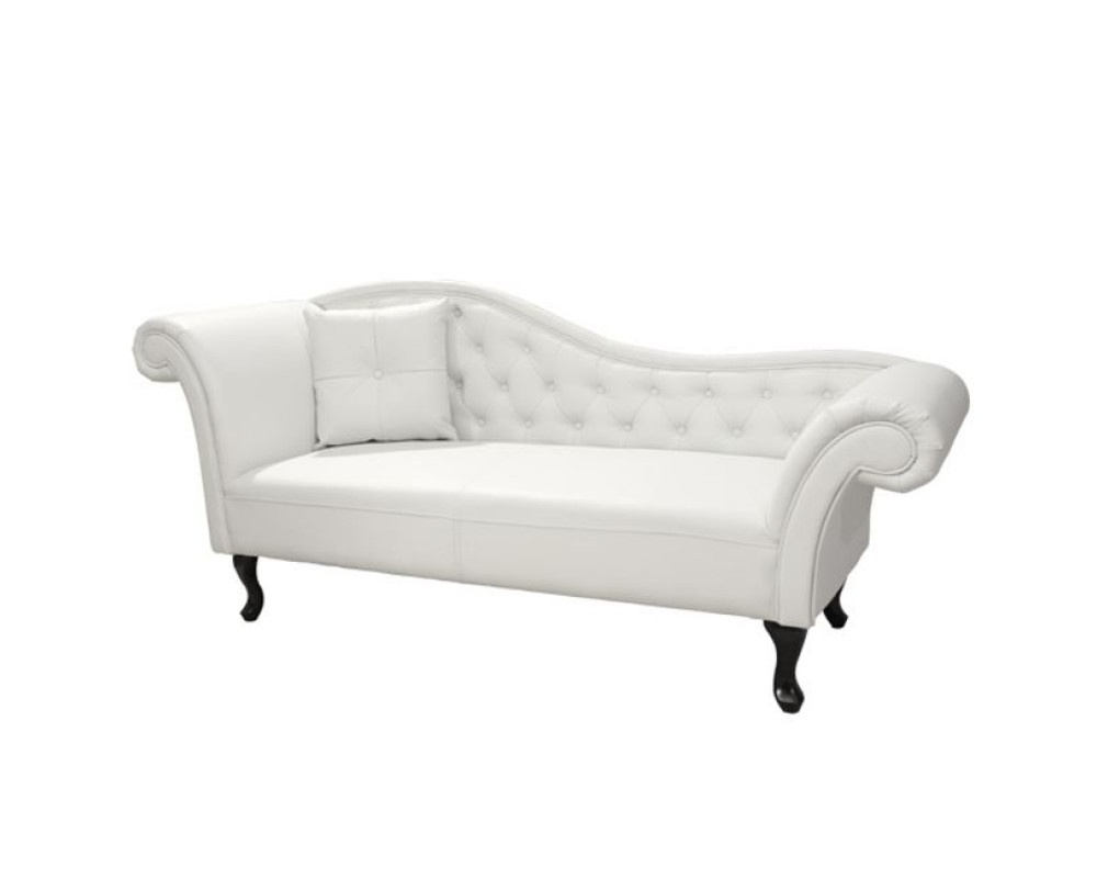 Канапе Chesterfield Niovi с ляв ъгъл 0702 в бял цвят - Дивани