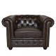 Кожено кресло Chesterfield 1101 - тъмнокафяв - Кресла Кожено кресло Chesterfield 1101 - тъмнокафяв - Кресла