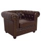 Кожено кресло Chesterfield 1101 - тъмнокафяв - Кресла Кожено кресло Chesterfield 1101 - тъмнокафяв - Кресла