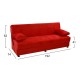 Триместен разтегателен диван EGE в червен цвят - Дивани