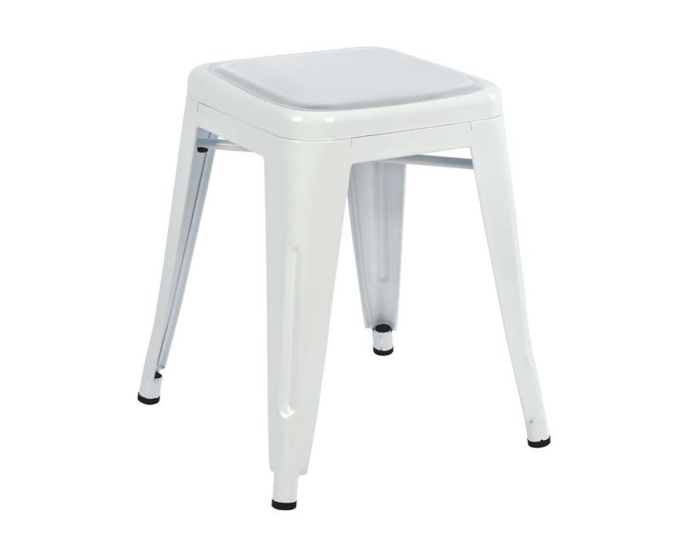Седалка за стол Melita в бял цвят - Бар столове