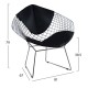 Кресло с PU кожа 5100 - черен - Трапезни столове