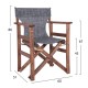 Режисьорски стол Naxos 8910 в сив цвят - Градински столове