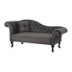 Канапе Chesterfield с ляв ъгъл 0710 в сив цвят - Дивани