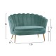Двуместен диван Coquille 2707 в тюркоазен цвят - Дивани