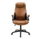 Manager office chair Bear pakoworld with pu brown tabac antique-black colour -