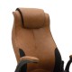 Manager office chair Bear pakoworld with pu brown tabac antique-black colour -