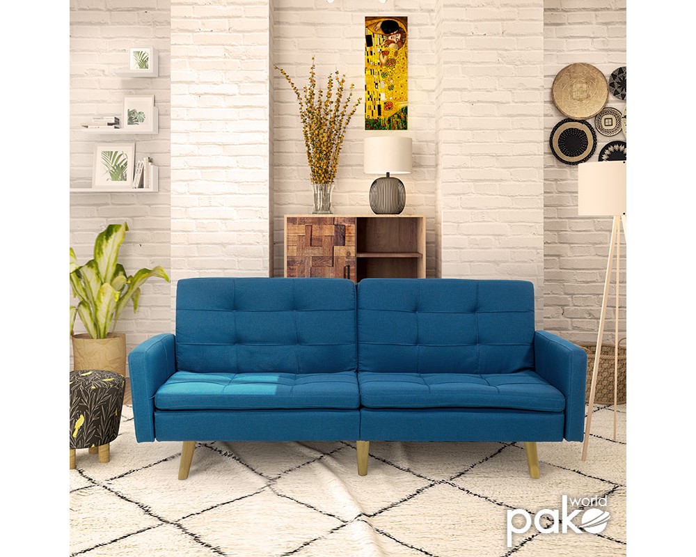 Разтегателен диван в син цвят - Дивани