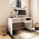Офис бюро Concept с чекмедже и ключалка в бял цвят - Офис бюра