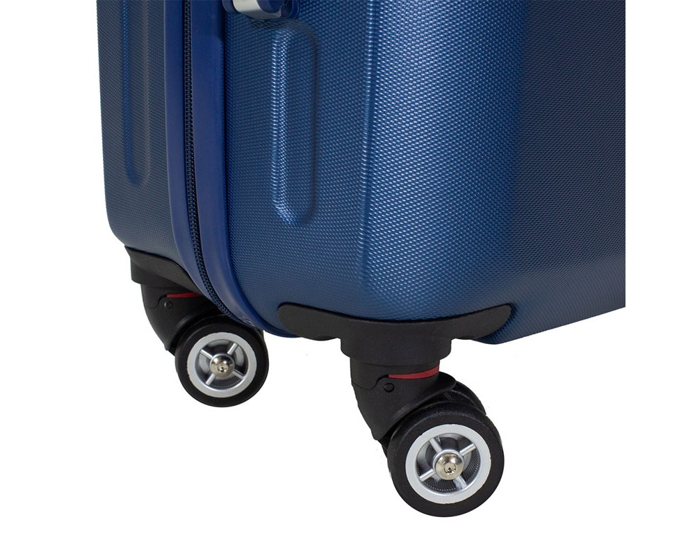 Комплект куфари Line 3 бр твърди колела от ABS тъмно сини - Куфари и пътни чанти