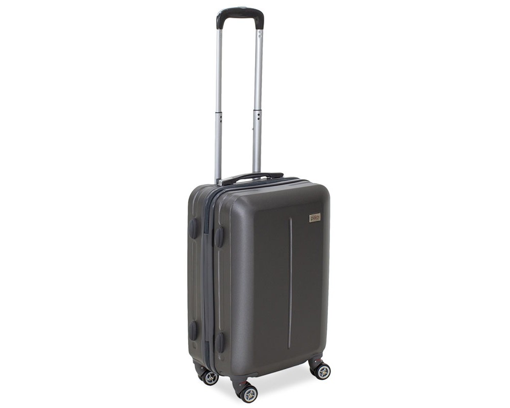 Кабинен куфар LINE с твърди колела от ABS антрацит 40x22x55см - Куфари и пътни чанти