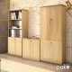 Офис библиотека професионална Amazon цвят sonoma 80x40x200cm - Витрини и бюфети