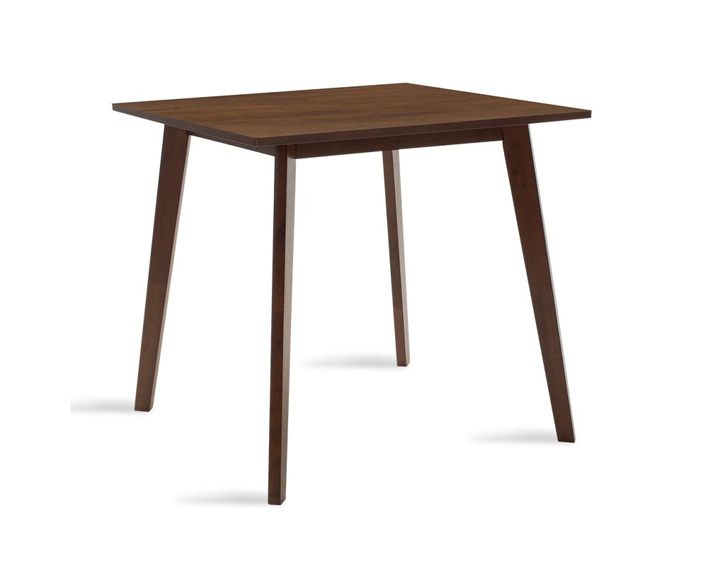 Трапезна маса Benson MDF с фурнир цвят орех 80x80x75cm - Трапезни маси