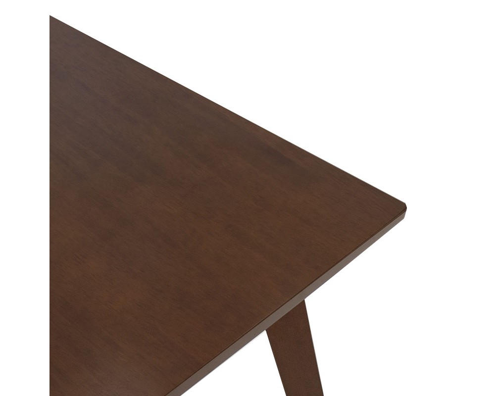 Трапезна маса Benson MDF с фурнир цвят орех 80x80x75cm - Трапезни маси