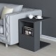 Coffee table Zane pakoworld in dark grey color 40x30x50cm - Coffee table Zane pakoworld in dark grey color 40x30x50cm -