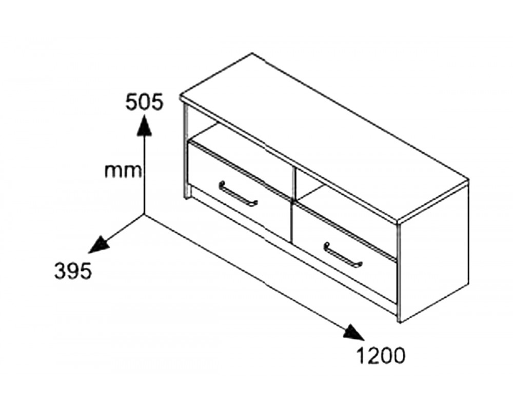 Тв шкаф 1218 от ПДЧ 120x39,5x50 - ТВ Шкафове
