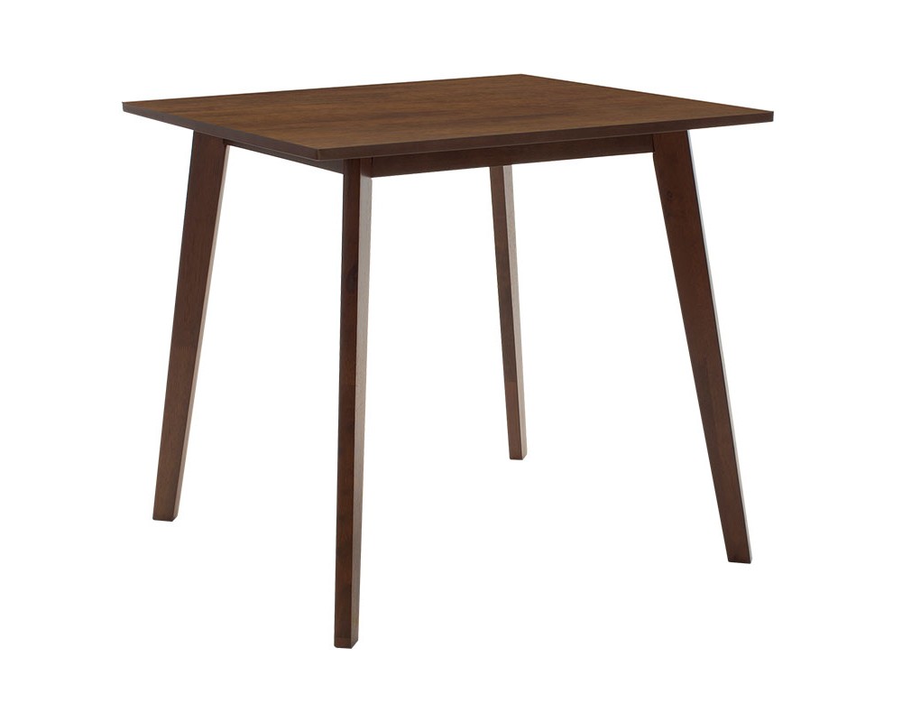 Dining set Benson - Toto pakoworld 5pcs 80x80x75cm in walnut - beige fabric - Dining set Benson - Toto pakoworld 5pcs 80x80x75cm in walnut - beige fabric -