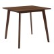 Dining set Benson - Toto pakoworld 5pcs 80x80x75cm in walnut - beige fabric - Dining set Benson - Toto pakoworld 5pcs 80x80x75cm in walnut - beige fabric -