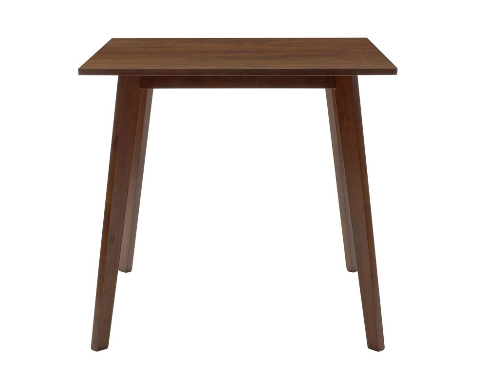 Dining set Benson - Toto pakoworld 5pcs 80x80x75cm in walnut - beige fabric - Dining set Benson - Toto pakoworld 5pcs 80x80x75cm in walnut - beige fabric -