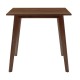 Dining set Benson - Toto pakoworld 5pcs 80x80x75cm in walnut - beige fabric - Dining set Benson - Toto pakoworld 5pcs 80x80x75cm in walnut - beige fabric -