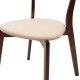Dining set Benson - Toto pakoworld 5pcs 80x80x75cm in walnut - beige fabric - Dining set Benson - Toto pakoworld 5pcs 80x80x75cm in walnut - beige fabric -