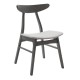 Dining set Benson - Orlean pakoworld 5pcs 80x80x75cm in rustic grey - grey fabric - Dining set Benson - Orlean pakoworld 5pcs 80x80x75cm in rustic grey - grey fabric -