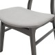 Dining set Benson - Orlean pakoworld 5pcs 80x80x75cm in rustic grey - grey fabric - Dining set Benson - Orlean pakoworld 5pcs 80x80x75cm in rustic grey - grey fabric -