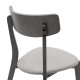 Dining set Benson - Toto pakoworld 5pcs 80x80x75cm in rustic grey - grey fabric - Dining set Benson - Toto pakoworld 5pcs 80x80x75cm in rustic grey - grey fabric -